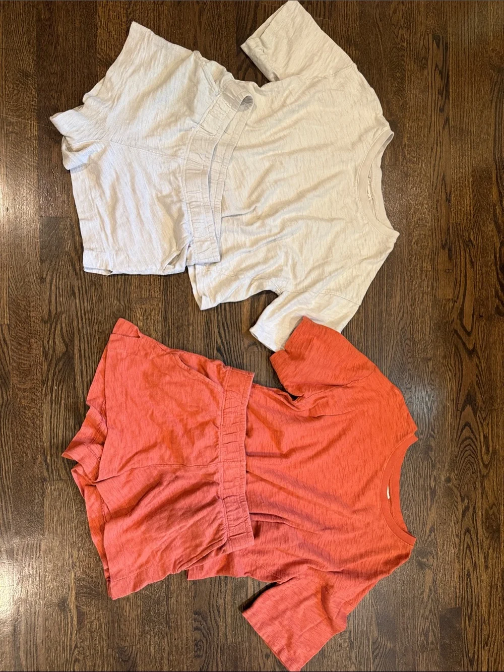 (2) Two-Piece Sets in Orange & Light Beige